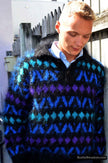 Men's Icelandic Polo-neck Mohair Sweater