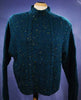 Woman's emerald-green 100% wool mock-turtleneck sweater medium size