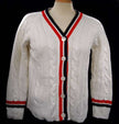 Woman's Retro Tennis Sweater Cardigan