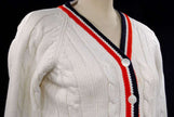 Woman's Retro Tennis Sweater Cardigan