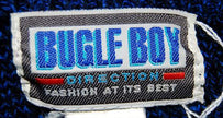 Men's Retro Bugle Boy royal blue acrylic crewneck sweaters matching set for men and boys