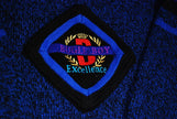 Men's Retro Bugle Boy royal blue crewneck sweaters matching set for men and boys