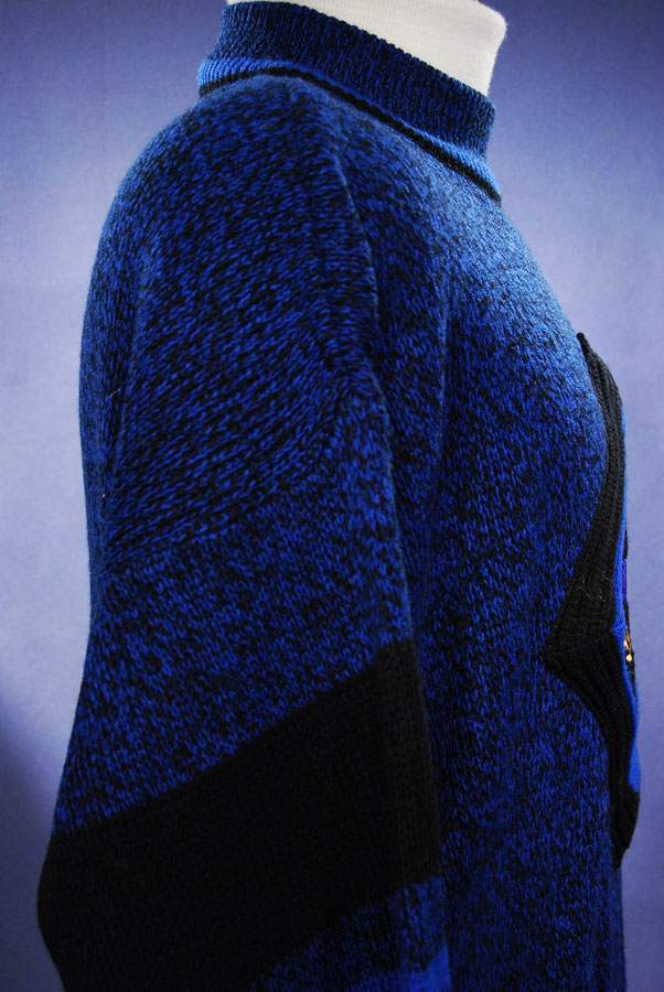 Men's Retro Bugle Boy royal blue crewneck sweaters matching set for men and boys