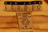 Plus-sized white angora lambswool V-neck sweater by New York Studio in XXL size
