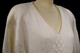 Plus-sized white angora V-neck sweater by New York Studio in XXL size
