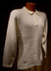 Woman's white angora three-button sweater-shirt with polo neck by Essentials in small size