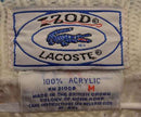 Men's Classic Retro Izod Lacoste tennis sweater 100% acrylic label made in British Hong Kong