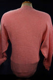 Back view of woman's beaded-pink angora sweater by David Brett size 36