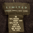 Woman's navy-blue short-sleeve angora sweater label by The Limited medium size