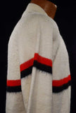 Men's Alpaca Sweater White with Stripes