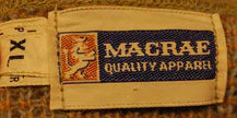 Retro Classic Original pea green light blue golden yellow plaid mohair V-neck sweater by Macrae in Small Medium size