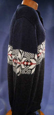 Men's Nautica Zip-Neck pullover sweater with soft wool and white angora design in XL size