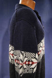 Men's Nautica Zip-Neck pullover sweater with soft wool and white angora design in X-Large size