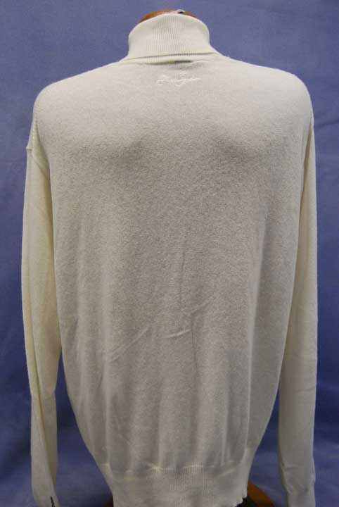 White men's cashmere turtleneck pullover sweater by Sean John in size XL
