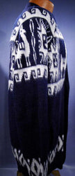 Men's Alpaca Sweater Cardigan Aztec Design Soft