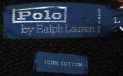 Men's black cotton crewneck pullover sweater label by Polo Ralph Lauren