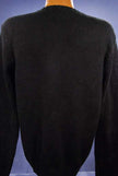Men's black cotton crewneck pullover sweater by Polo Ralph Lauren, size large, back view
