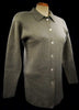 Olive-green angora cardigan sweater with button front and lapels by Jones New York, size 38