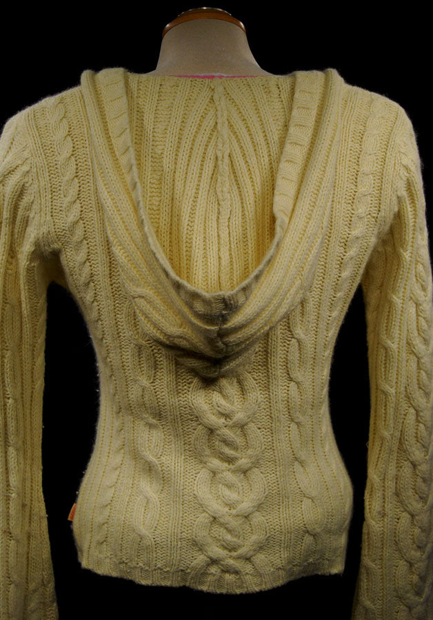Gelber Pullover mit V-Ausschnitt aus Baumwolle/Angora für Mädchen von Aeropostate