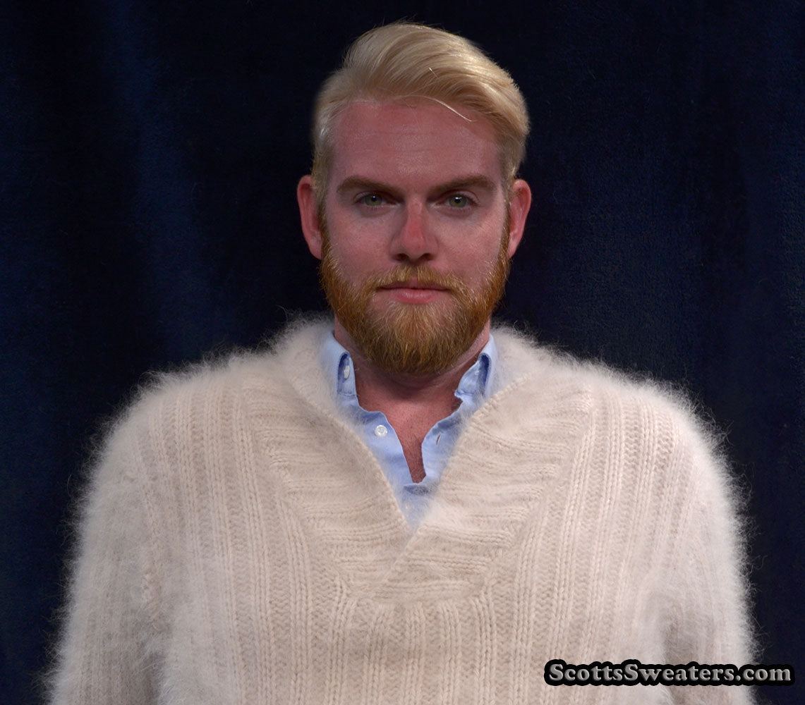 GUCCI Herren-Angorapullover mit Schalkragen