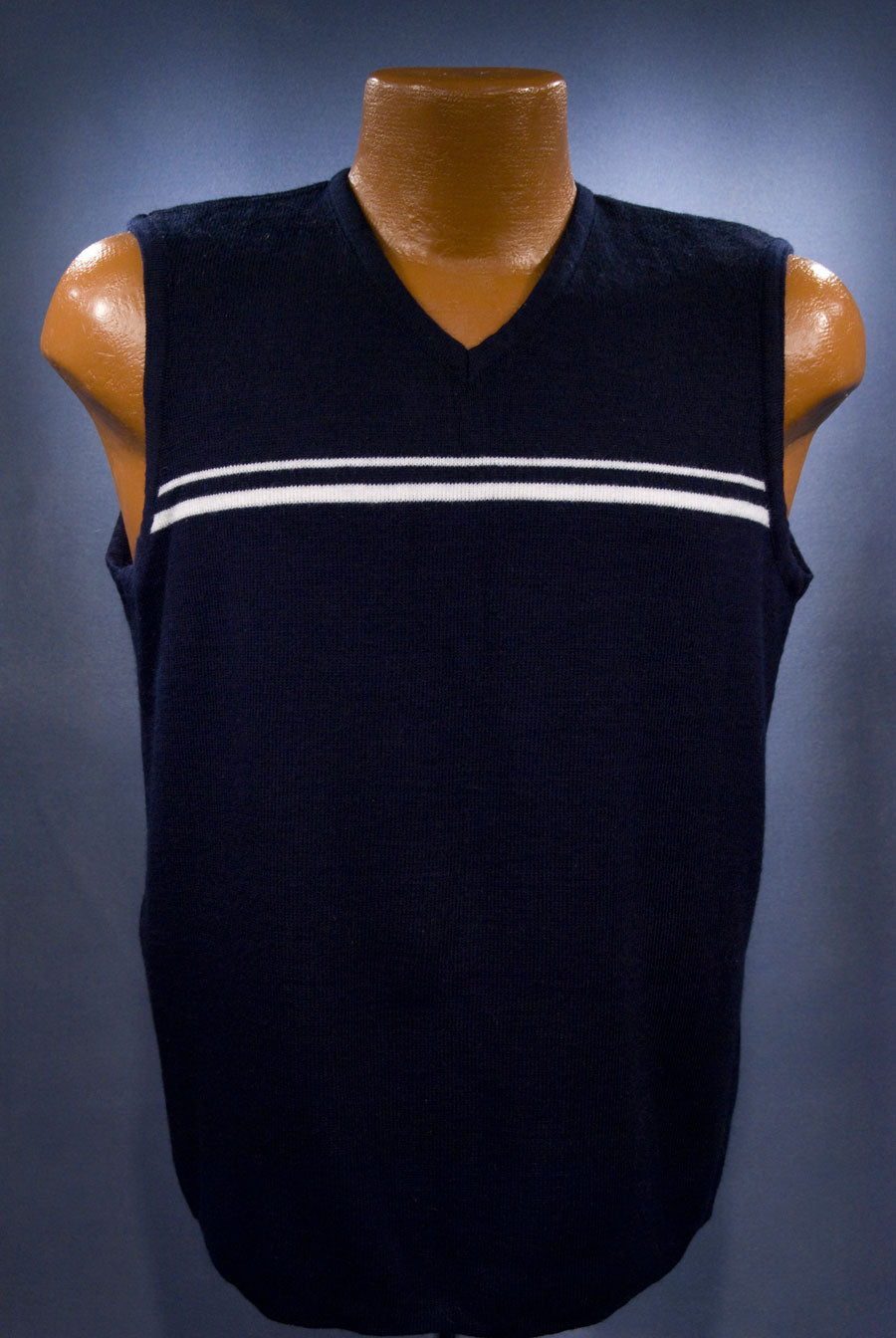 Men's Retro Blue Sweater-Vest