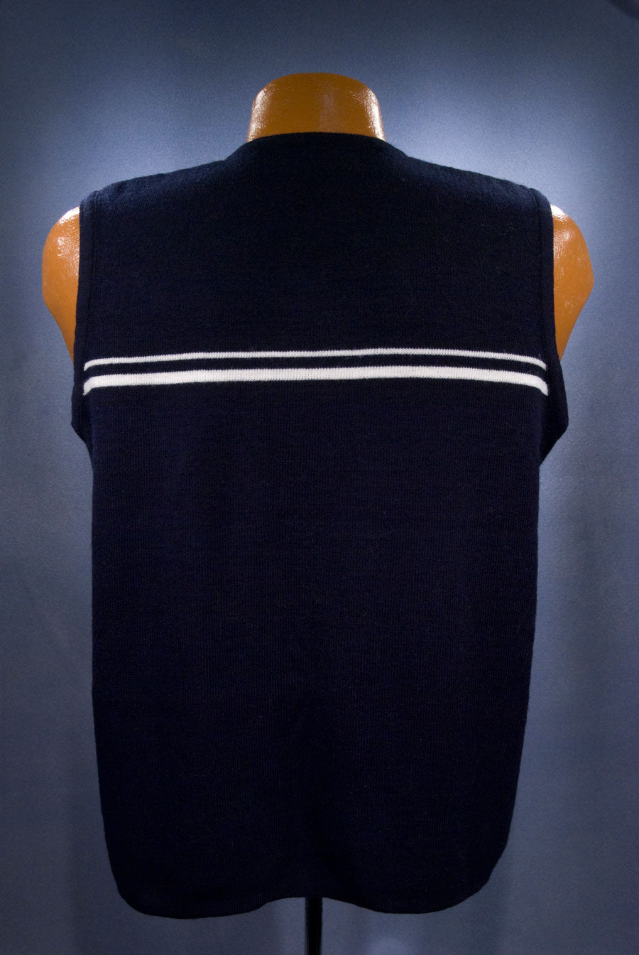Men's Retro Blue Sweater-Vest