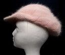 Woman's pink angora cable-knit cap size 1