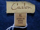 Woman's blue-grey short-sleeved angora sweater by Caslon XL tag close-up