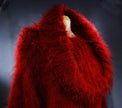 Mohair large-cowlneck hand-knit fuzzy sweaterdress by Scott's Sweaters