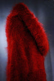 Mohair large-cowlneck hand-knit fuzzy sweaterdress by Scott's Sweaters