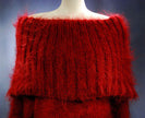 Hand-knit mohair large-cowlneck fuzzy sweaterdress by Scott's Sweaters