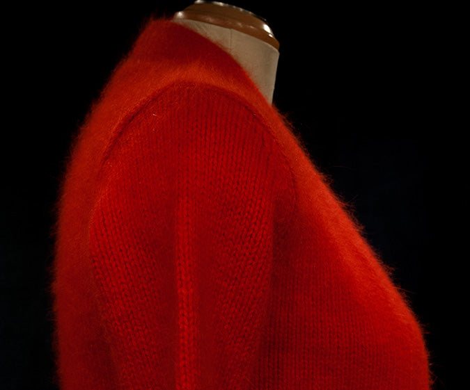 Woman's Angora Shrug cardigan sweater from Victoria Secrets by Moda International, soft open-front cropped design