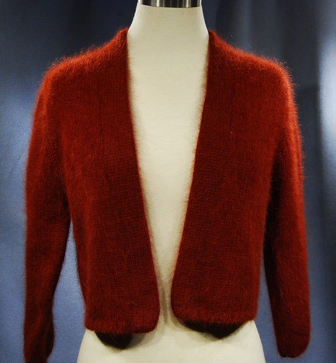 Woman's Angora Shrug by Moda International for Victoria Secrets soft open-front cropped cardigan sweater