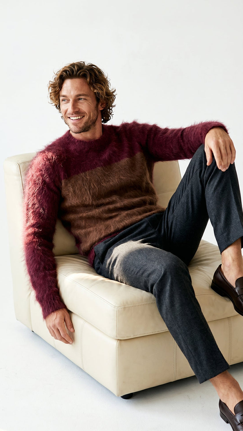 Men's GUCCI Sweater rare angora crewneck luxury knitwear for men