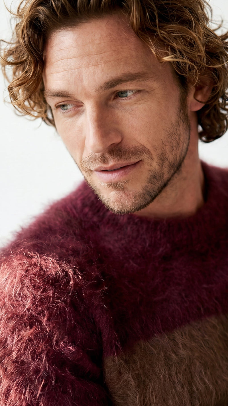 Men's GUCCI Sweater rare angora crewneck luxuriously soft luxury knitwear for men