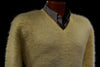Retro ivory original mohair V-neck sweater by Arrow Cum Laude medium size
