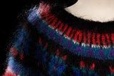 Woman's Icelandic Design lightweight mohair crewneck sweater with snowflake pattern