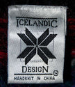 Woman's Icelandic design mohair crewneck sweater with snowflake pattern