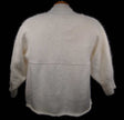 Woman's white angora shrug cardigan sweater back view by Moda International in small size