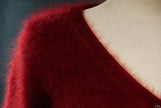 Red angora woman's cardigan sweater by J.Crew in small size