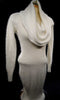 Ivory white angora sweaterdress with cowl neck and open back by Moda International in small size