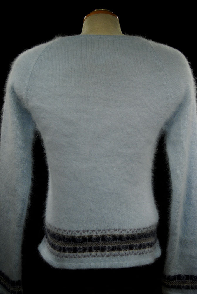 Angora-Pullover mit Schluppenkragen für Damen