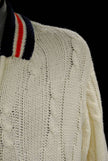Men's Retro Tennis Sweater Zipper-Front Cardigan
