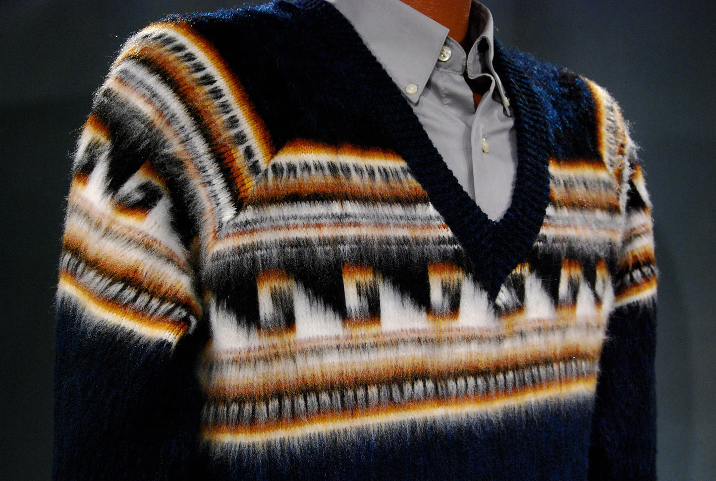 Alpaka-Pullover mit V-Ausschnitt für Herren