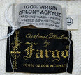 Classic retro cable-knit V-neck tennis sweater in medium size by Fargo