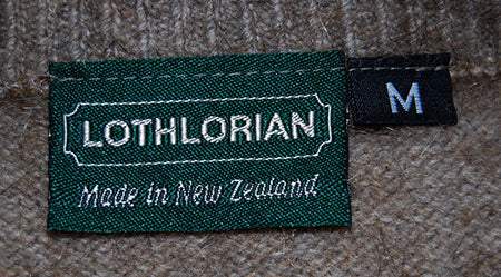Men's medium possum sweater crewneck made from New Zealand possum fur yarn by Lothlorian