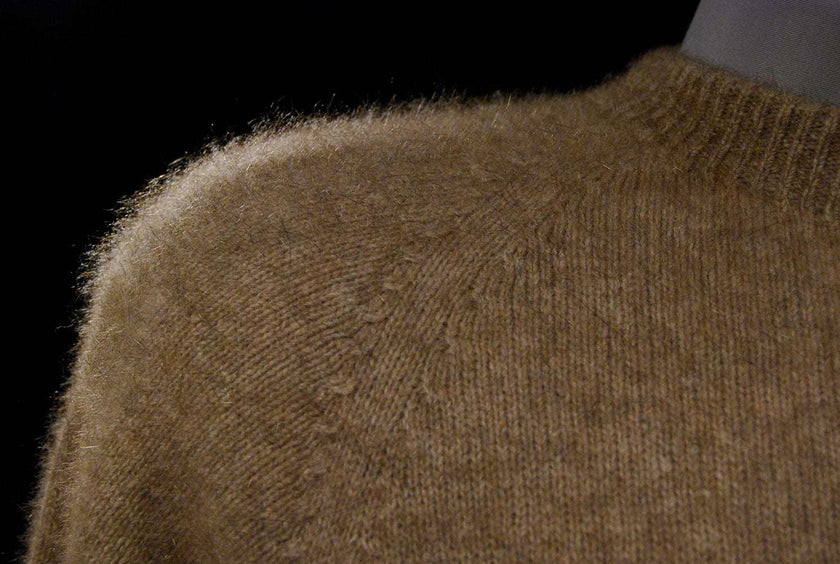 Men's possum sweater crewneck made from New Zealand possum fur yarn by Lothlorian