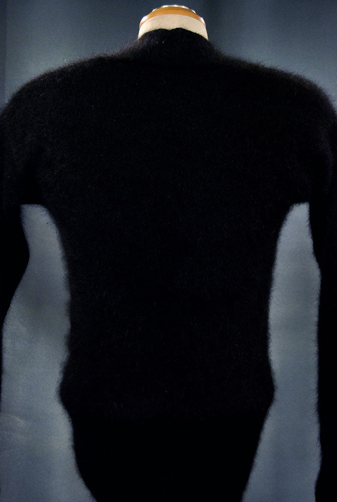 Woman's Black Angora Cardigan Sweater by Victoria's Secret