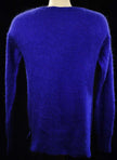 Woman's royal-blue angora scoop-neck sweater by Victoria's Secret in small-medium size