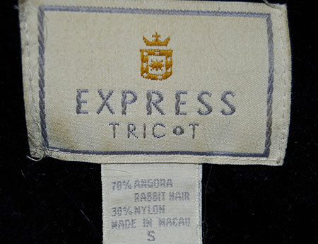 Schwarzer Angora-Rundhalspullover für Damen von Express Tricot